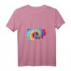 Damen T-Shirt mit Friedenswort in russischer Sprache - Batik-Design, V-Ausschnitt, leichtes und klassisches Schnittmuster