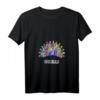 Damen Krasawiza UDSSR Russland Pfau Blume Geschenk - Russisches T-Shirt mit V-Ausschnitt für Frauen, Weihnachten & Kulturfans
