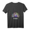 Damen Krasawiza UDSSR Russland Pfau Blume Geschenk - Russisches T-Shirt mit V-Ausschnitt für Frauen, Weihnachten & Kulturfans