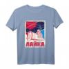 Laika Gagarin Hund Sputnik Propaganda T-Shirt – Vintage Sowjetisches Raumfahrtdesign für Weltraumfans und Wissenschaftler