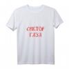 Damen T-Shirt mit Sektor Gaza Rockmusiker Design - Sowjetisches Punk-Design mit V-Ausschnitt für Fans russischer Rockmusik