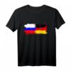 Russland Deutschland T-Shirt für Männer, Frauen und Kinder – Flagge kombiniert für Fans und Kulturbegeisterte