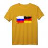 Russland Deutschland T-Shirt für Männer, Frauen und Kinder – Flagge kombiniert für Fans und Kulturbegeisterte
