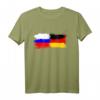 Russland Deutschland T-Shirt für Männer, Frauen und Kinder – Flagge kombiniert für Fans und Kulturbegeisterte