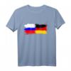 Russland Deutschland T-Shirt für Männer, Frauen und Kinder – Flagge kombiniert für Fans und Kulturbegeisterte