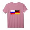 Russland Deutschland T-Shirt für Männer, Frauen und Kinder – Flagge kombiniert für Fans und Kulturbegeisterte