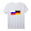 Russland Deutschland T-Shirt für Männer, Frauen und Kinder – Flagge kombiniert für Fans und Kulturbegeisterte