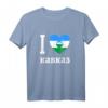 I Love Kavkaz Kaukasus Flagge T-Shirt - Geschenkidee für Russland- und Kaukasus-Liebhaber mit kyrillischer Schrift