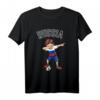 Dabbing Fußball Junge mit Russland Trikot - Kinder T-Shirt für russische Fußballfans, Geburtstag & Vereinsgeschenke