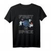 First In Space Astronaut Russland Weltall Raumfahrt T-Shirt – Lustiges Propaganda Motiv für Raumfahrtfans und Russland Enthusiasten