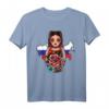 Russland-Flagge Russland Matryoshka CCCP Putin Geschenk T-Shirt – Lustiges Heimatliebe-Shirt für Russlandfans, Geburtstags- und Feiertagsgeschenk