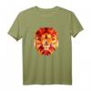 Löwe Tshirt mit geometrischem Löwenkopf im Low Poly Style – Stylisches Afrika- und Savannen-Design für Hipster, Tier- und Löwenliebhaber