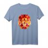 Löwe Tshirt mit geometrischem Löwenkopf im Low Poly Style – Stylisches Afrika- und Savannen-Design für Hipster, Tier- und Löwenliebhaber