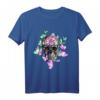 Buntes Totenkopf T-Shirt mit Blumen & Schmetterlingen – Perfekt für Halloween, Tag der Toten & Tattoo-Fans