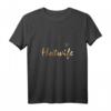 Damen Heissfrau mit Schmetterling in Gold - Sexy Hotwife T-Shirt mit V-Ausschnitt für HapKoala und besondere Anlässe