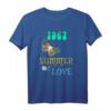 1967 Summer of Love Bunter Hippie Schmetterling T-Shirt - Vintage Festival & Boho Mode für Hippie-Fans & Festivals