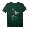 Weisse Schmetterlinge T-Shirt - Elegantes monochromes Design mit dekorativen Flügelmotiven für Damen