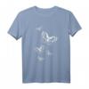 Weisse Schmetterlinge T-Shirt - Elegantes monochromes Design mit dekorativen Flügelmotiven für Damen