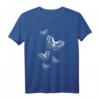 Weisse Schmetterlinge T-Shirt - Elegantes monochromes Design mit dekorativen Flügelmotiven für Damen