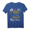 April Girl 1982 Sonnenblumen Schmetterlinge - HapKoala T-Shirt für Frauen, Mütter und Geburtstagsfeier-Deko