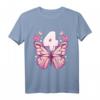 Kinder Geburtstag Mädchen 4 Jahre - Buntes Schmetterlinge & Nummer 4 T-Shirt, Perfekt zum vierten Geburtstag
