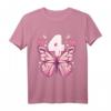 Kinder Geburtstag Mädchen 4 Jahre - Buntes Schmetterlinge & Nummer 4 T-Shirt, Perfekt zum vierten Geburtstag