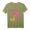 Kinder Geburtstagsshirt 9 Jahre Mädchen - Buntes Schmetterling & Blumen Design für den besonderen Tag