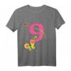 Kinder Geburtstagsshirt 9 Jahre Mädchen - Buntes Schmetterling & Blumen Design für den besonderen Tag