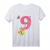 Kinder Geburtstagsshirt 9 Jahre Mädchen - Buntes Schmetterling & Blumen Design für den besonderen Tag