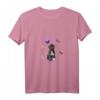 Damen Wasserhund T-Shirt mit Schmetterlingen – Modisches V-Ausschnitt Hundeliebhaber-Shirt, ideales Geschenk für Hundemütter & -väter