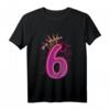 Kinder Geburtstagsshirt 6 Jahre Mädchen Prinzessin mit Schmetterling - Perfektes Geburtstagsoutfit & Geschenkidee
