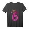 Kinder Geburtstagsshirt 6 Jahre Mädchen Prinzessin mit Schmetterling - Perfektes Geburtstagsoutfit & Geschenkidee