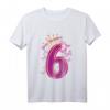 Kinder Geburtstagsshirt 6 Jahre Mädchen Prinzessin mit Schmetterling - Perfektes Geburtstagsoutfit & Geschenkidee