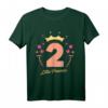 2. Geburtstag Mädchen Prinzessin Schmetterling T-Shirt – Süßes Geschenk für Mädchen, Prinzessinnen & Kinderparty