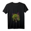 Damen Natur Baum Insektenfreunde Schmetterling T-Shirt mit V-Ausschnitt - Perfektes Geschenk für Natur- und Tierliebhaber