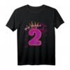 Kinder Geburtstagsshirt 2 Jahre Mädchen Prinzessin Schmetterling - Buntes Geburtstagsoutfit für Töchter, Nichten und Enkelinnen