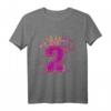 Kinder Geburtstagsshirt 2 Jahre Mädchen Prinzessin Schmetterling - Buntes Geburtstagsoutfit für Töchter, Nichten und Enkelinnen