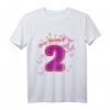 Kinder Geburtstagsshirt 2 Jahre Mädchen Prinzessin Schmetterling - Buntes Geburtstagsoutfit für Töchter, Nichten und Enkelinnen
