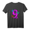 Mädchen Geburtstagsshirt 9 Jahre mit Schmetterling - Perfektes Geschenk für den Kindergeburtstag, Party & Feier