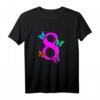 Mädchen Geburtstagsshirt für 8 Jahre mit Schmetterling – Perfektes Geschenk für kleine Prinzessinnen zum Geburtstag, Party oder Taufe