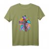 Schmetterlinge auf Kreuz T-Shirt – Perfekt für Naturliebhaber und Tiermotive Fans