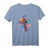 Schmetterlinge auf Kreuz T-Shirt – Perfekt für Naturliebhaber und Tiermotive Fans