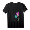 Damen T-Shirt mit Schmetterling und Blümchen – Buntes V-Ausschnitt Shirt mit Tiermotiven, perfekt für Natur- und Tierliebhaberinnen