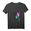 Damen T-Shirt mit Schmetterling und Blümchen – Buntes V-Ausschnitt Shirt mit Tiermotiven, perfekt für Natur- und Tierliebhaberinnen