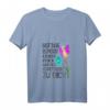 Damen T-Shirt mit Schmetterling und Blümchen – Buntes V-Ausschnitt Shirt mit Tiermotiven, perfekt für Natur- und Tierliebhaberinnen