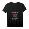 Damen Leben mit Schmetterlingen T-Shirt mit V-Ausschnitt – Niedliches Insekt-Design, perfekt für Natur- und Tierliebhaber als Geschenk