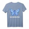 HapKoala ALS Awareness Monat T-Shirt mit blauem Band & Schmetterling – Unterstützung für ALS-Krieger & Familienmitglieder