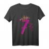 Kinder Geburtstagsshirt 7 Jahre Mädchen Prinzessin mit Schmetterling – Buntes Geburtstagsoutfit für kleine Prinzessinnen