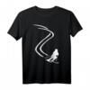 Alpin Ski T-Shirt mit Schneespuren – Klassisch geschnitten, perfekt für Wintersport und Skifahrer