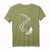 Alpin Ski T-Shirt mit Schneespuren – Klassisch geschnitten, perfekt für Wintersport und Skifahrer
